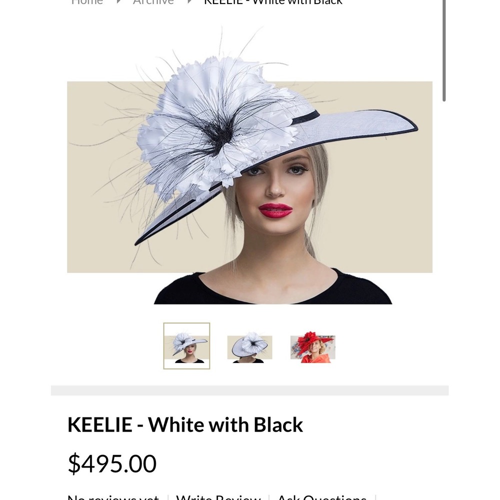 Nigel Rayment Fascinator Hat White Black Yellow Kentucky Derby Wedding - Picture 2 of 13